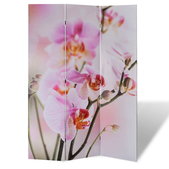 Foto-Paravent Paravent Raumteiler Blumen 120 x 180 cm