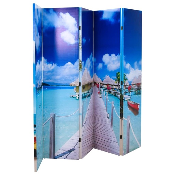 Foto-Paravent Paravent Raumteiler Strand 200 x 180 cm