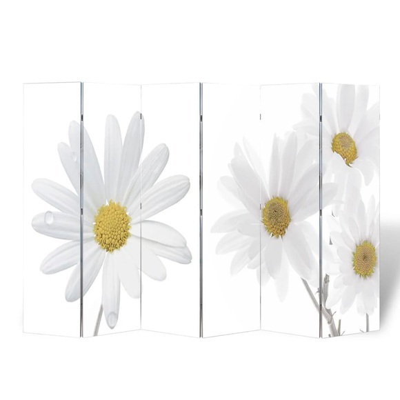 Foto-Paravent Paravent Raumteiler Blumen 240 x 180 cm
