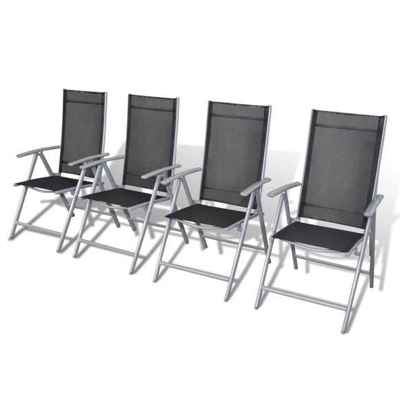 vidaXL Klappbare Gartenstühle 4 Stk. Aluminium