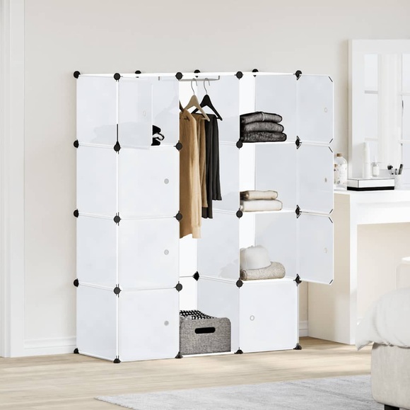 vidaXL Modularer Schrank mit 9 Fächern 37×115×150 cm Weiß