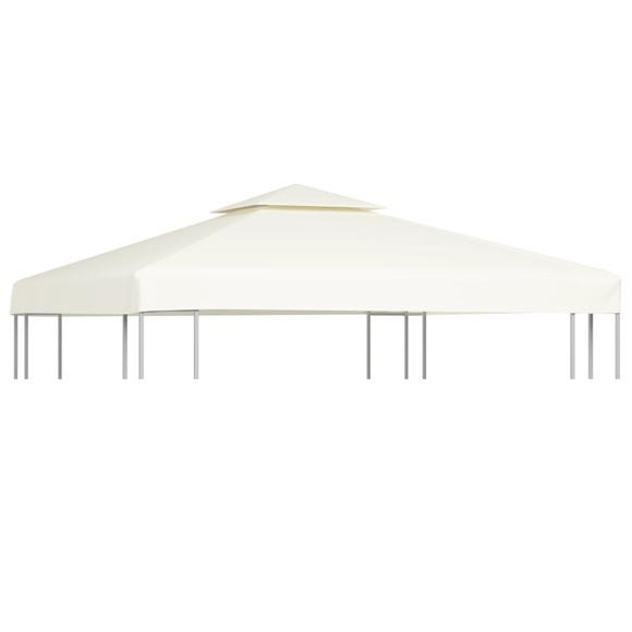 vidaXL Pavillon-Ersatzdach 310 g/m² Cremeweiß 3x3 m
