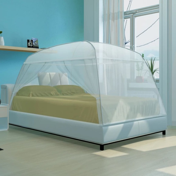 vidaXL Mongolei Netz Moskitonetz 2 Türen 200 x 150 x 145 cm weiß