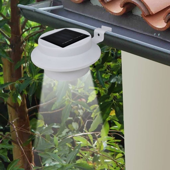 6x Aussenlampe Sonnenlichtset Zaunlicht Dachrinne-Licht weiss