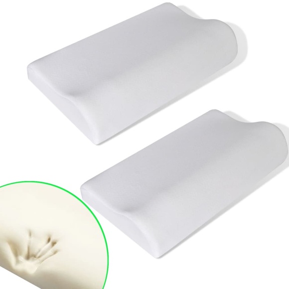 vidaXL 2 x Orthopädisches Memory-Kissen Schlafkissen Kopfkissen