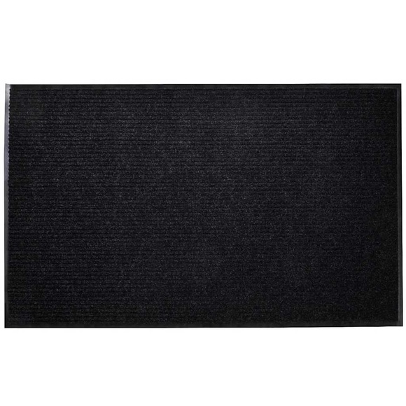 vidaXL Schwarze PVC Türmatte 90 x 60 cm