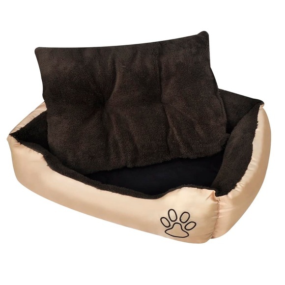 vidaXL Hundebett mit weicher Polsterung Größe L Beige