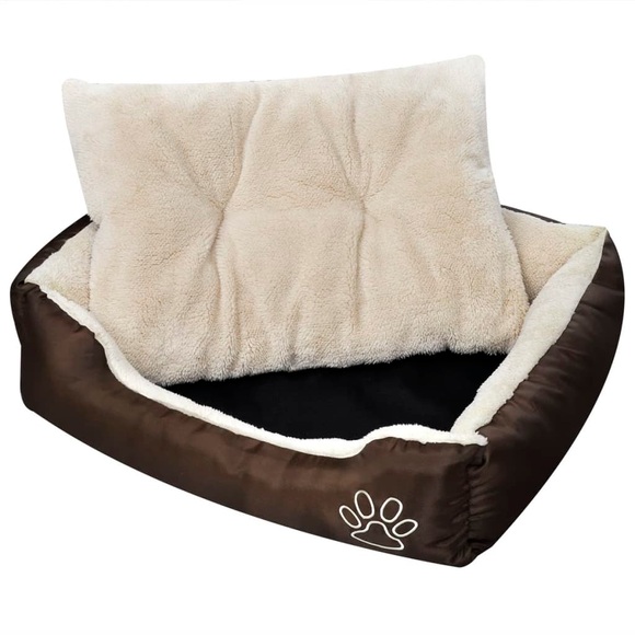 vidaXL Hundebett mit weicher Polsterung Größe XL Braun