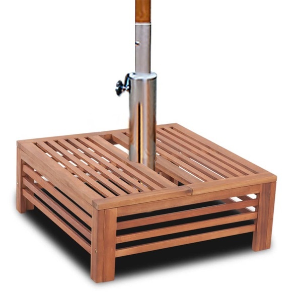 Sonnenschirm-Standfussverkleidung aus Holz