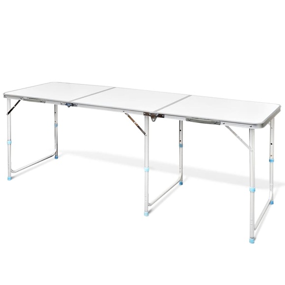 vidaXL Campingtisch zusammenklappbar höhenverstellbar Aluminium 180 x 60 cm