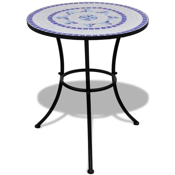 Mosaiktisch 60 cm Blau/Weiss