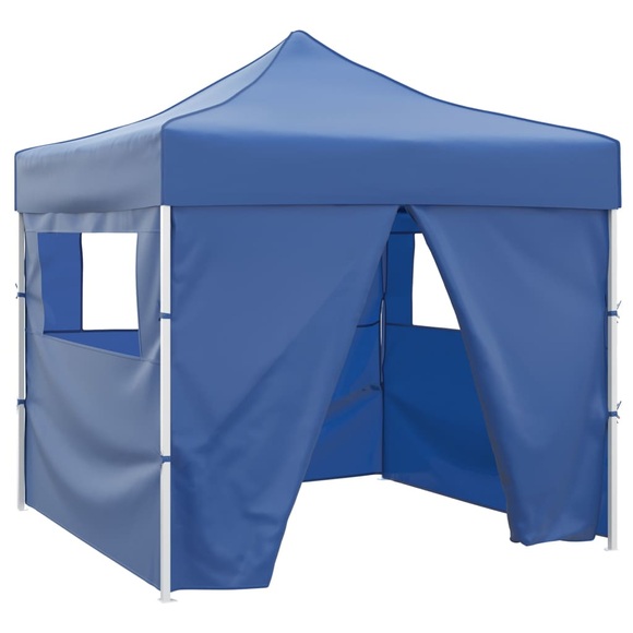 vidaXL Faltzelt mit 4 Wänden 3 x 3 m Blau