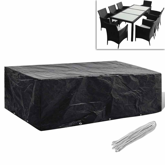 vidaXL Gartenmöbel-Abdeckung 8 Ösen 300x140x90 cm