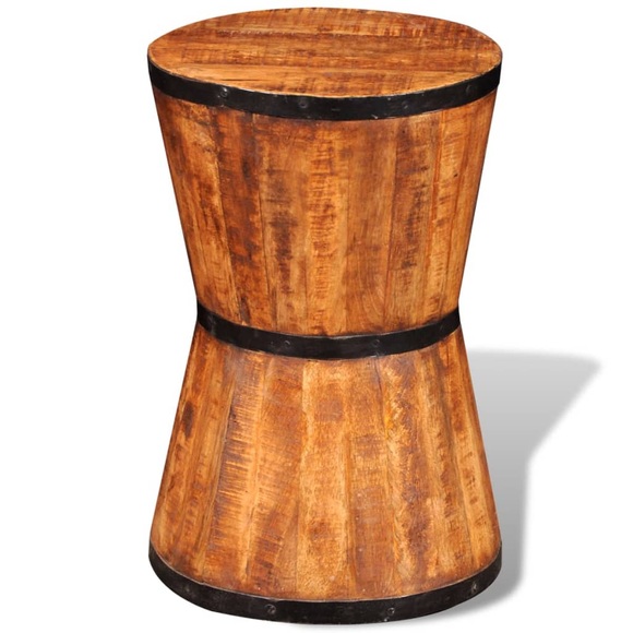 Schemel aus grobem Mangoholz