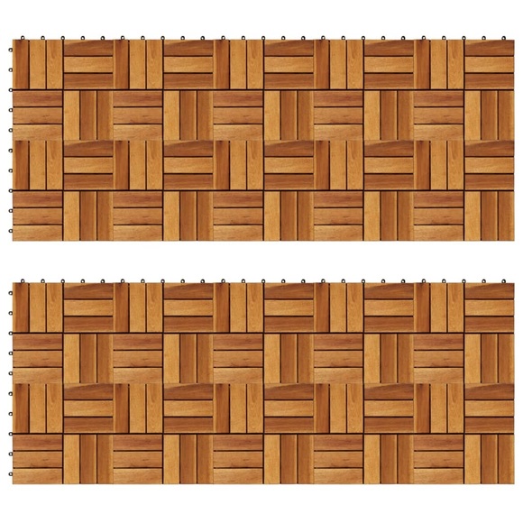 Terrassenfliesen 20er Set Akazie 30 x 30 cm