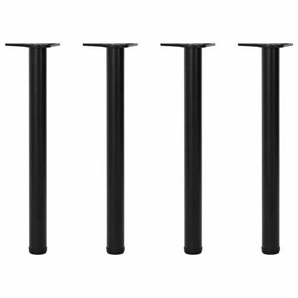 vidaXL 4x höhenverstellbares Tischbein Tischbeine Stützfuß Schwarz 710 mm