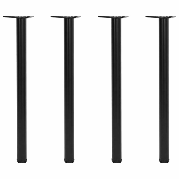 vidaXL 4x höhenverstellbares Tischbein Tischbeine Stützfuß Schwarz 870 mm