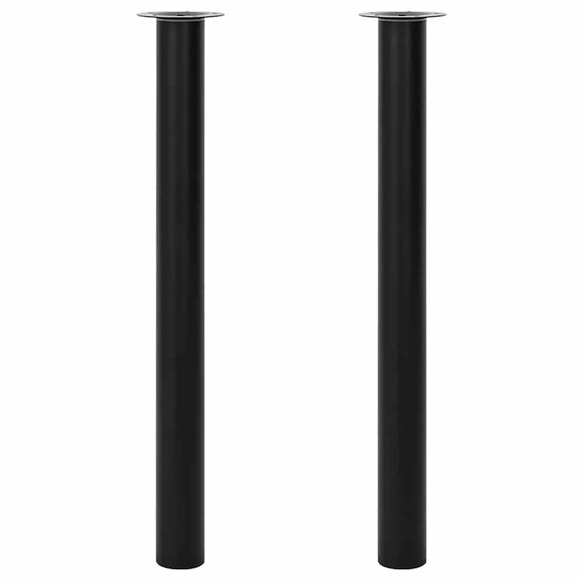 vidaXL 2 x Teleskopfuß Tischfuß Stützfuß Tischbein Schwarz 710 mm-1100 mm