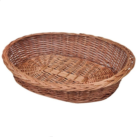 Weide Hundekorb/Tierbett Katzenbett Hundebett Natur 90 cm