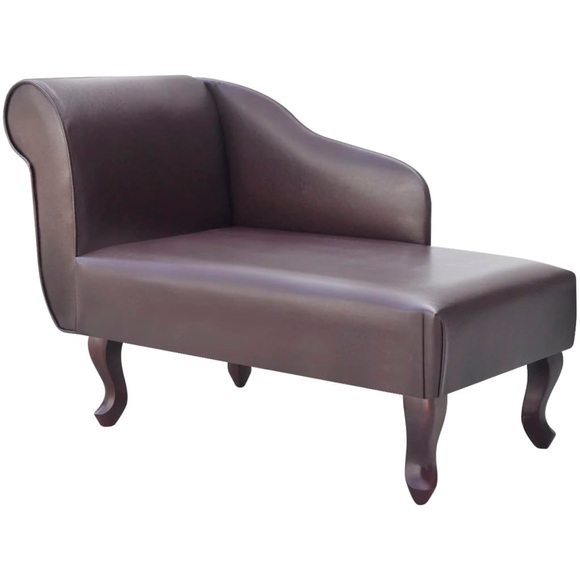Chaiselongue Kunstleder Braun