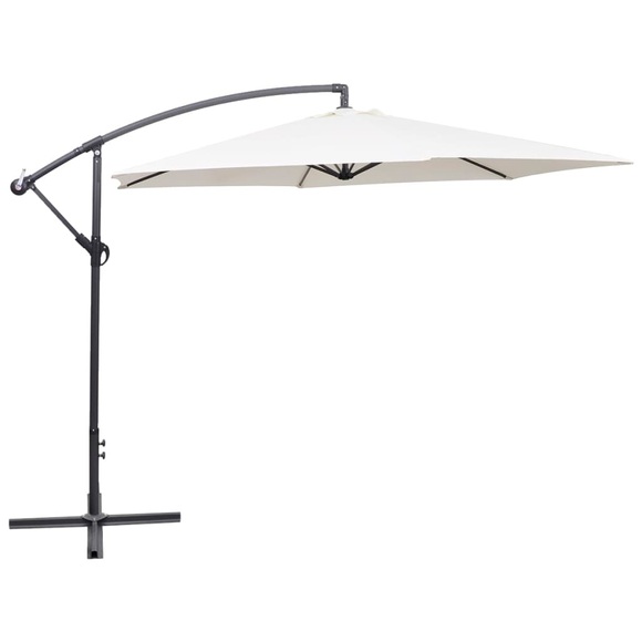 Freiarm-Sonnenschirm 3 m Sandweiss