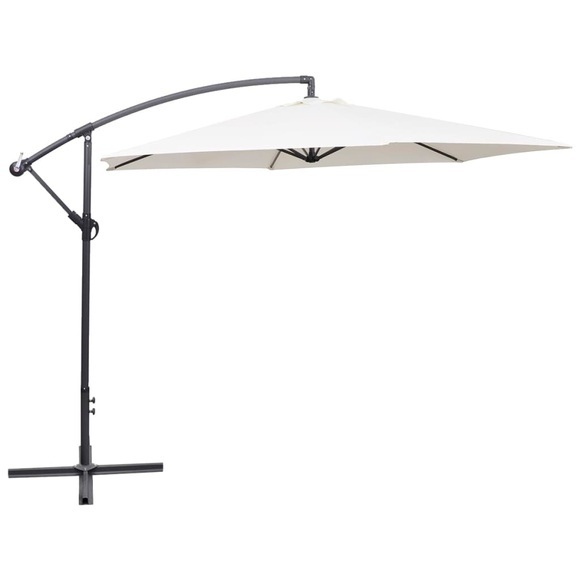 Freiarm-Sonnenschirm 3 m Sandweiss