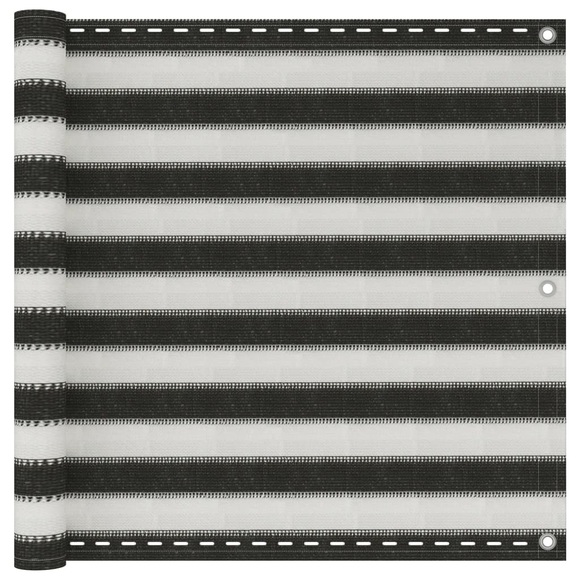 Balkonsichtschutz HDPE 90x600 cm anthrazit und weiss
