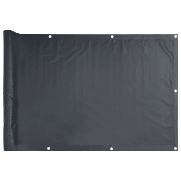 Balkonsichtschutz Oxfordgewebe 75x600 cm Anthrazit