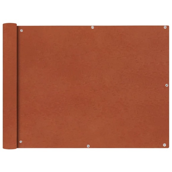 Balkonsichtschutz Oxford-Gewebe 90 x 600 cm Terrakotta