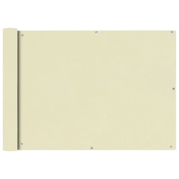 Balkonsichtschutz Oxfordgewebe 75x400 cm Creme