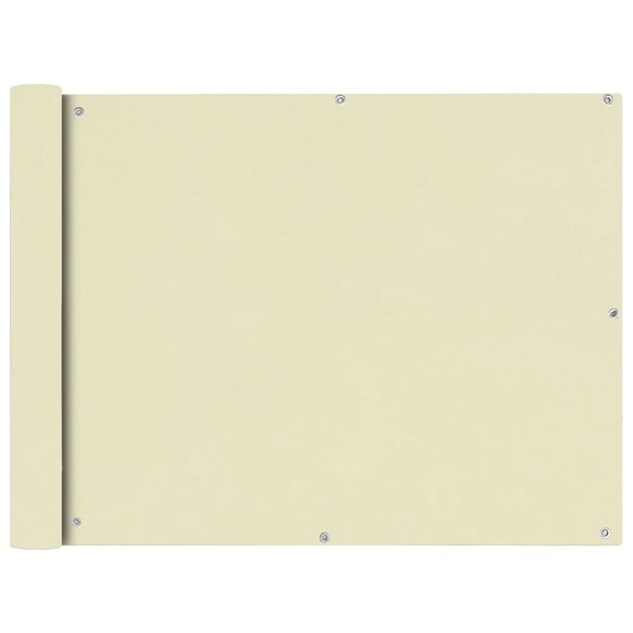 Balkonsichtschutz Oxfordgewebe 90x400 cm Creme