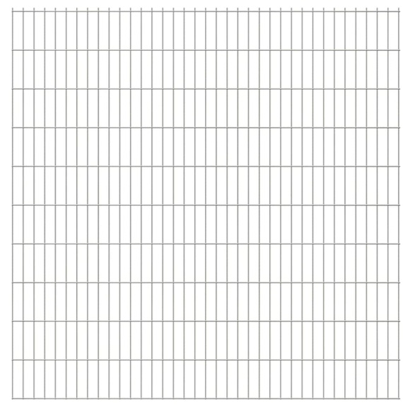 Doppelstabmattenzaun Gartenzaun 2008x2030 mm 34 m Verzinkt