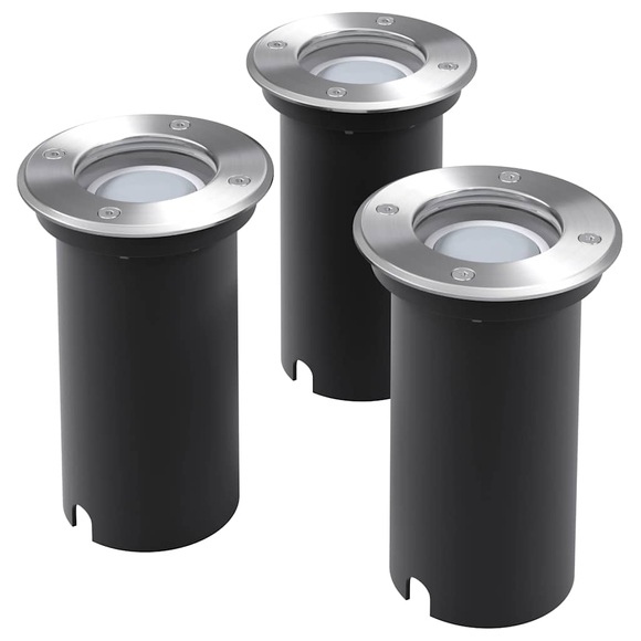 Outdoor LED-Bodenleuchten 3 Stk. Rund