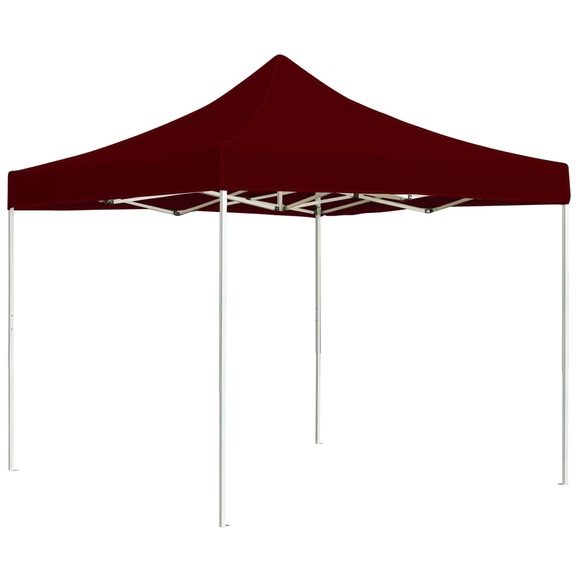 vidaXL Profi-Partyzelt Faltbar Aluminium 3×3 m Weinrot