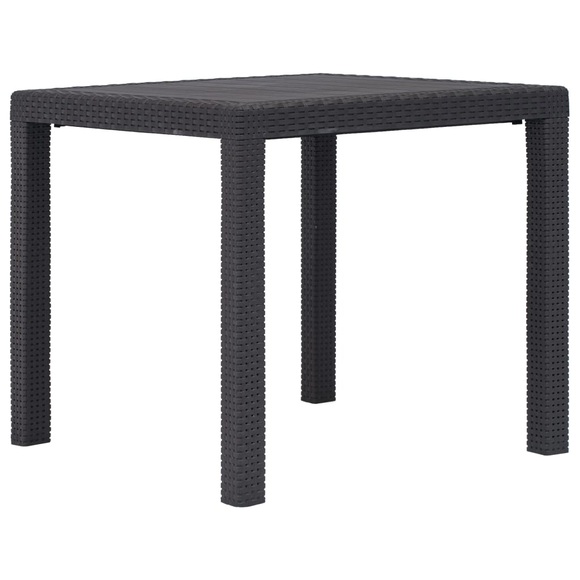 Gartentisch Braun 79 x 79 x 72 cm Kunststoff Rattan-Optik