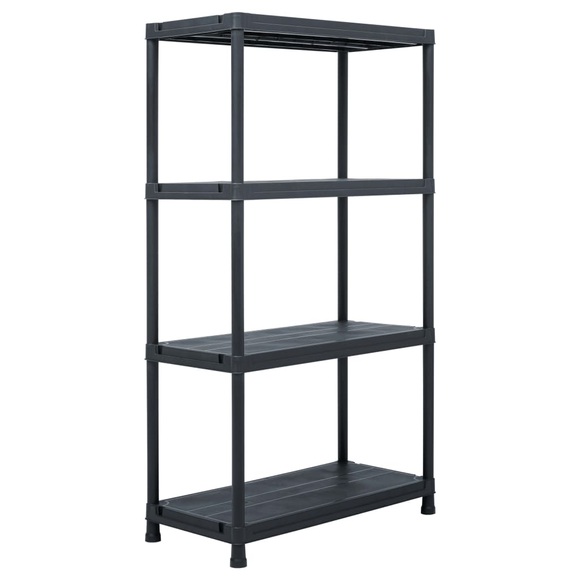 Lagerregal Schwarz 100 kg 60 x 30 x 138 cm Kunststoff