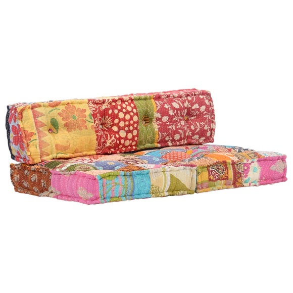 Palettensofa-Auflage Mehrfarbig Stoff Patchwork
