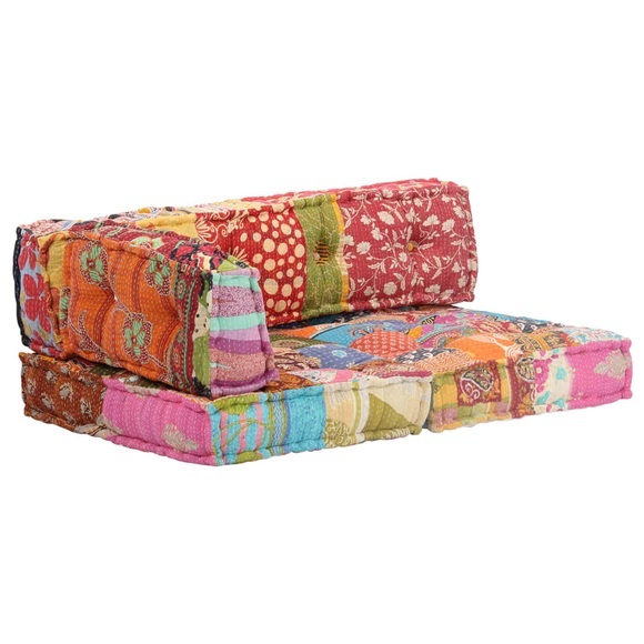Palettensofa-Auflage Mehrfarbig Stoff Patchwork
