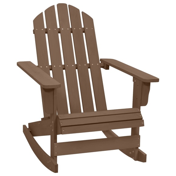 Garten-Schaukelstuhl Holz Braun