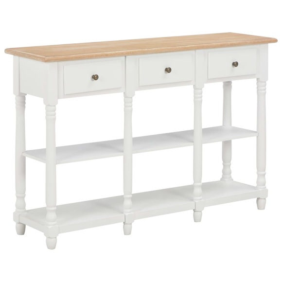 Konsolentisch Weiss 120x30x76 cm MDF