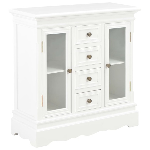 vidaXL Sideboard Weiß 70×28×70 cm Massivholz Kiefer