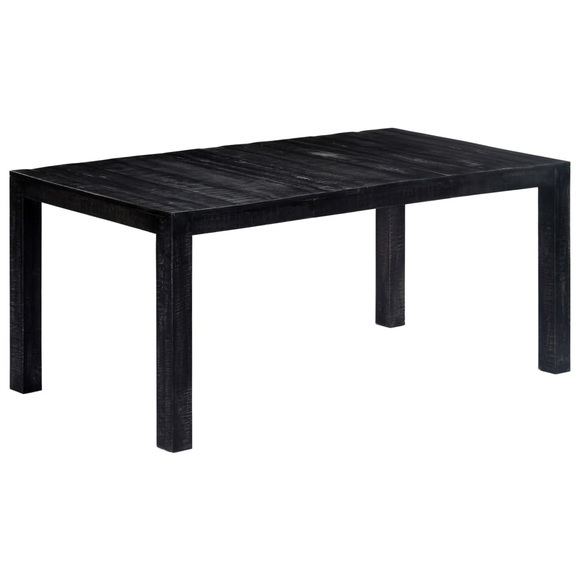Esstisch Schwarz 180x90x76 cm Massivholz Mango