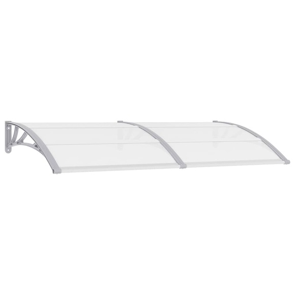 vidaXL Türvordach Grau und Transparent 200×80 cm PC