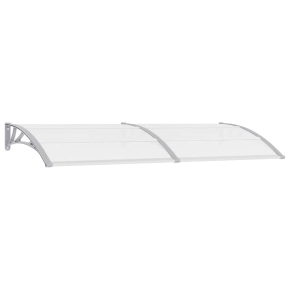 vidaXL Türvordach Grau und Transparent 240×80 cm PC