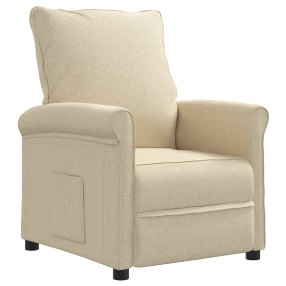 TV-Relaxsessel Cremeweiss Stoff
