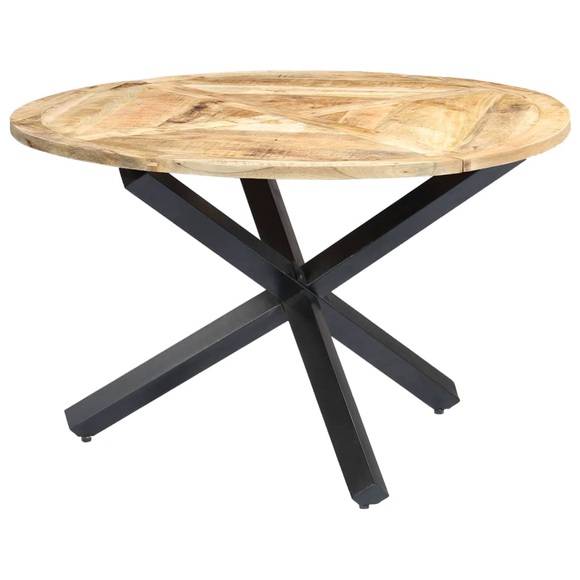 vidaXL Esstisch Rund 120×76 cm Mango Massivholz