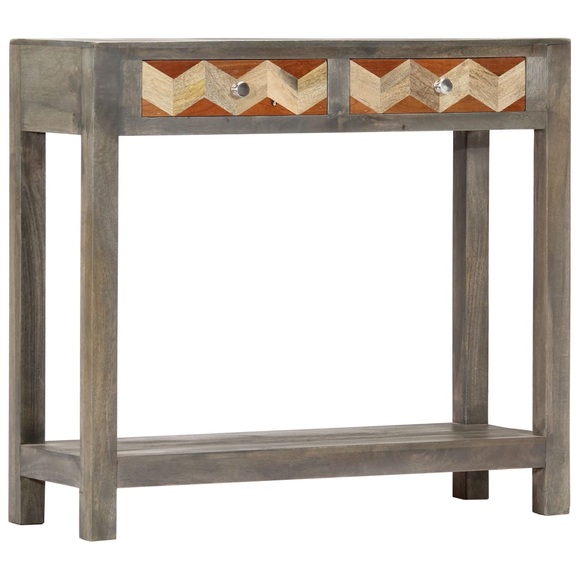 Konsolentisch Grau 86 x 30 x 76 cm Massivholz Mango