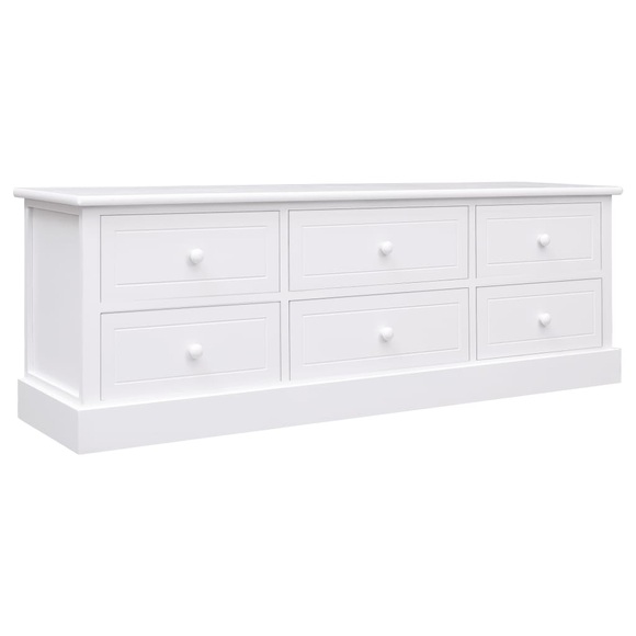 TV-Schrank Weiss 115x30x40 cm Holz