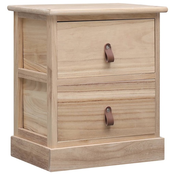 vidaXL Nachttisch 38×28×45 cm Paulownia-Holz