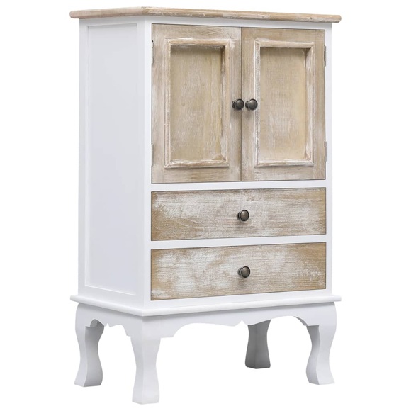 vidaXL Schubladenkommode Weiß 50×30×80 cm Holz